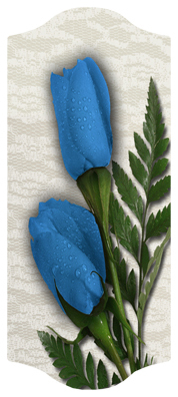 DARAY-C-051 2 Roses Blue